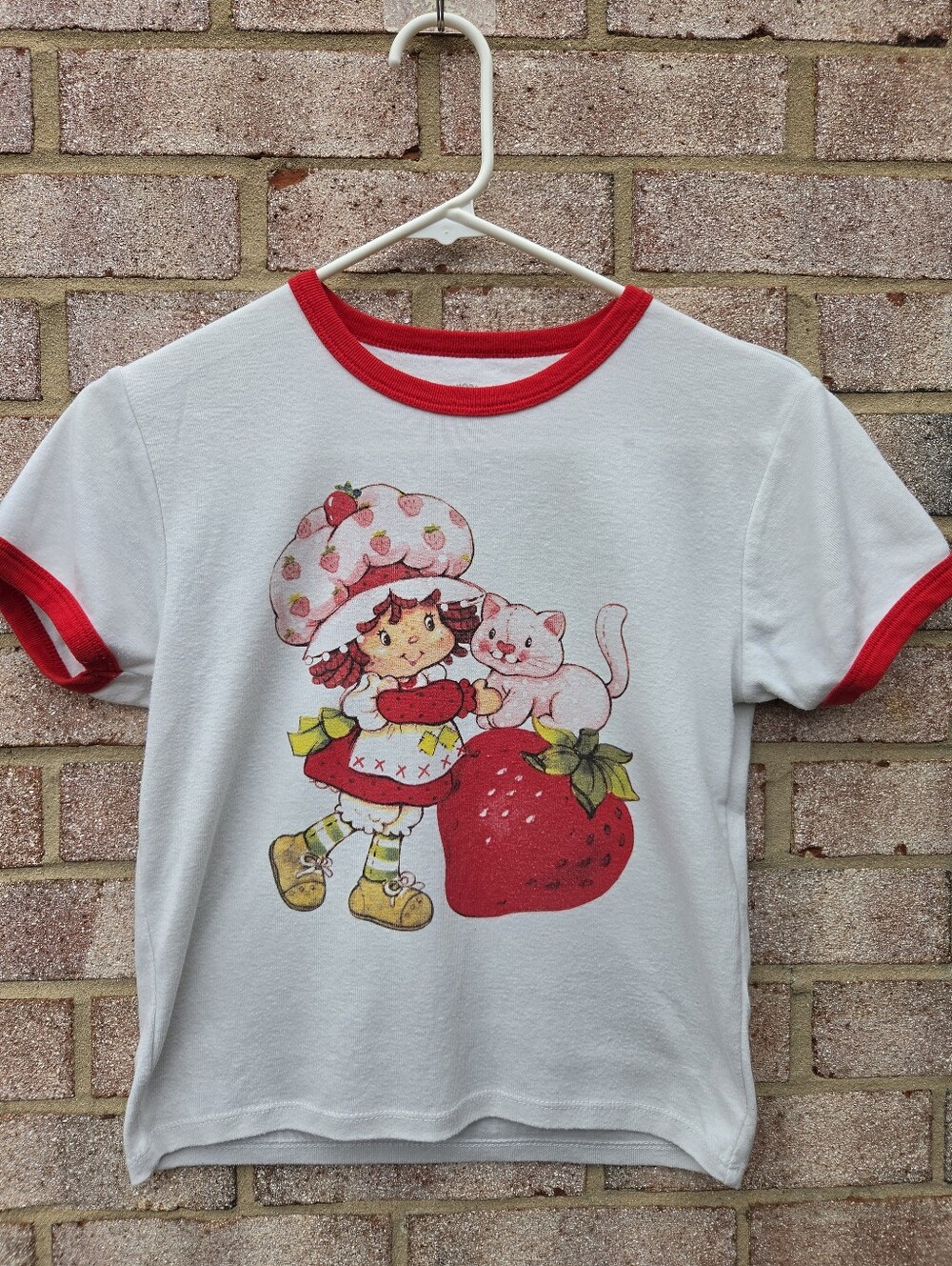 Vintage Strawberry Shortcake Ringer Tee Jrs. Size S